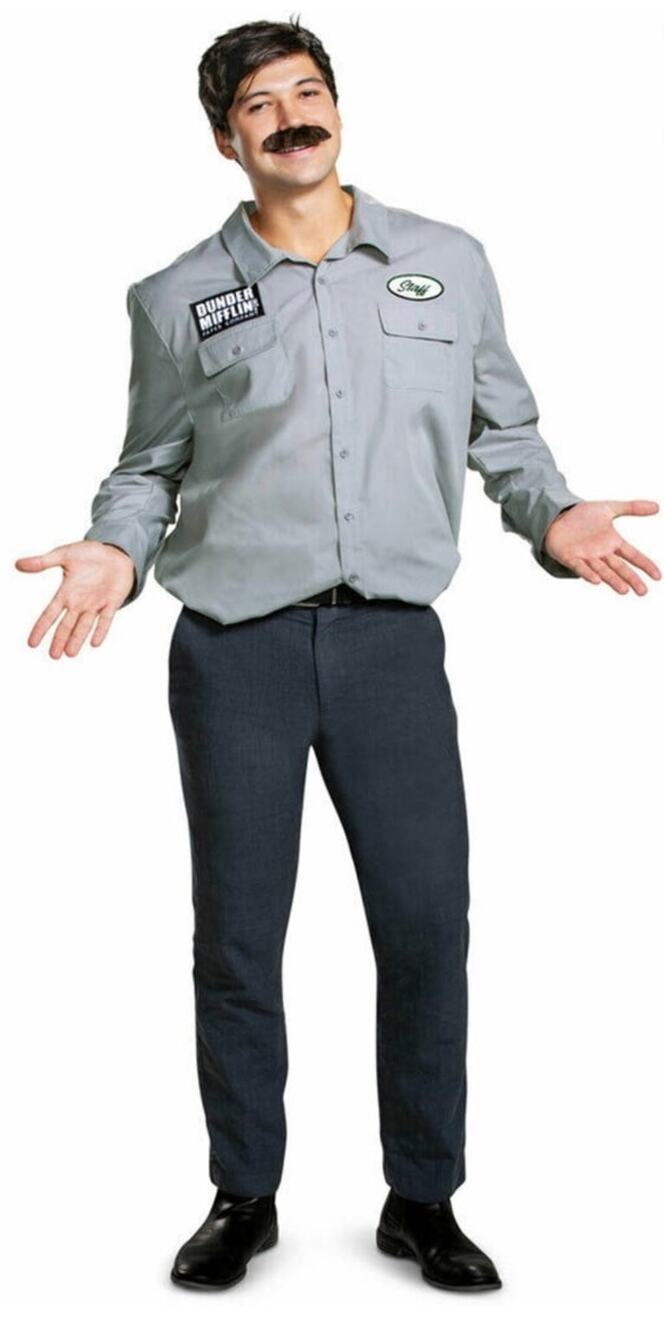 The Office Dunder Mifflin Warehouse Costume Shirt Adult XL Halloween Janitor